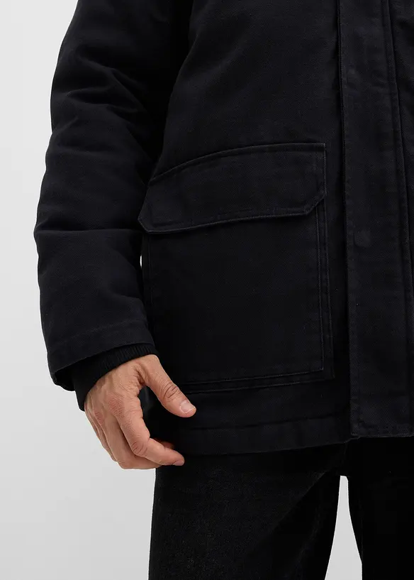 Vinterjacka i robust canvas, bonprix