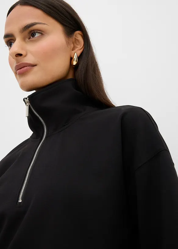 Tröja av viskosmix, med krage, bonprix