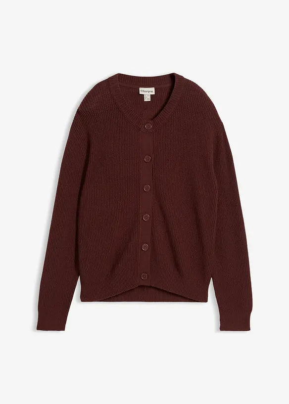 Cardigan med rund halsringning, bonprix