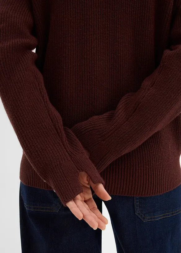 Cardigan med rund halsringning, bonprix