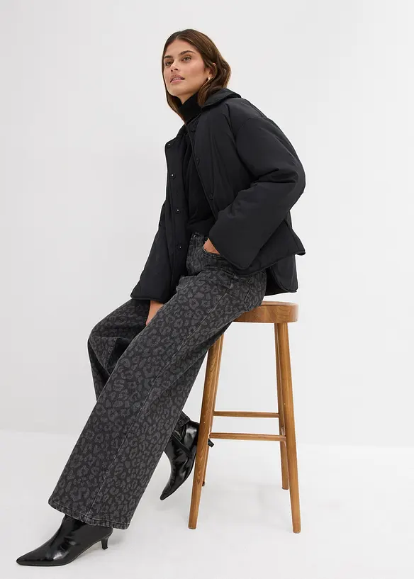 Wide Leg Jeans Mid Waist, bonprix