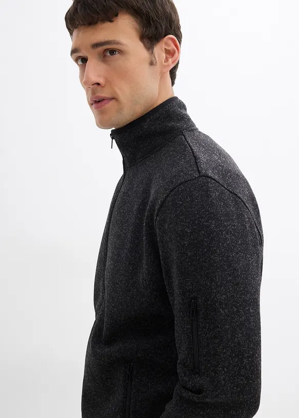 Jacka av stickad fleece, bonprix