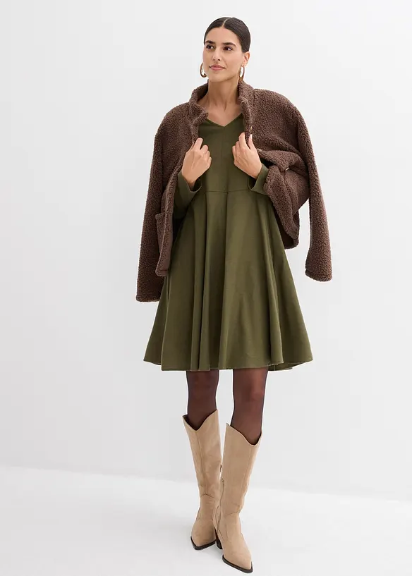 Klänning i bomullsflanell, bonprix