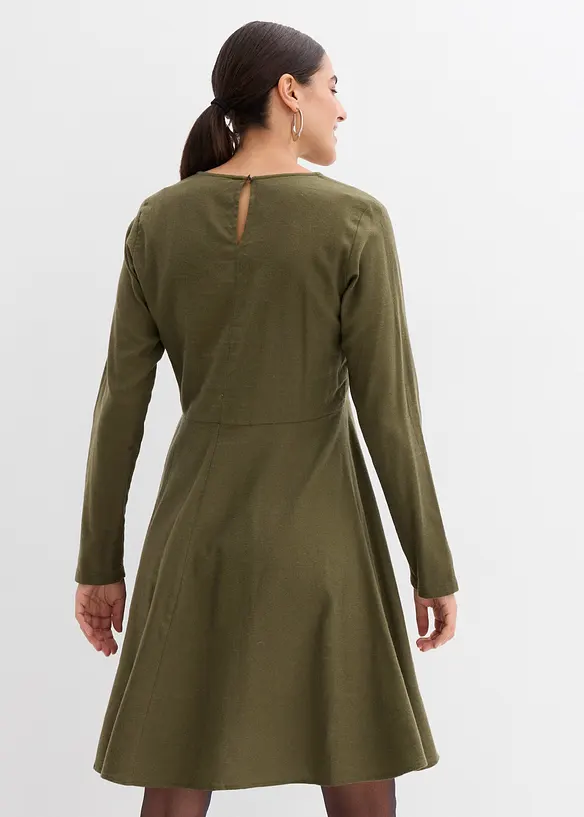 Klänning i bomullsflanell, bonprix