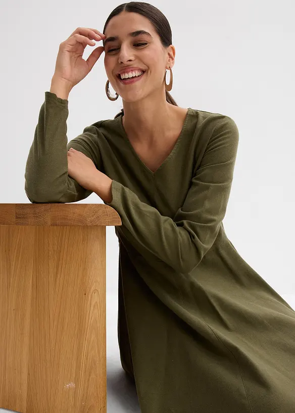 Klänning i bomullsflanell, bonprix