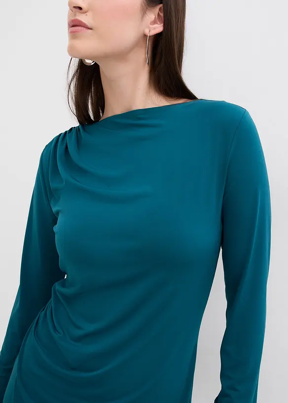 Klänning med båtringning, bonprix