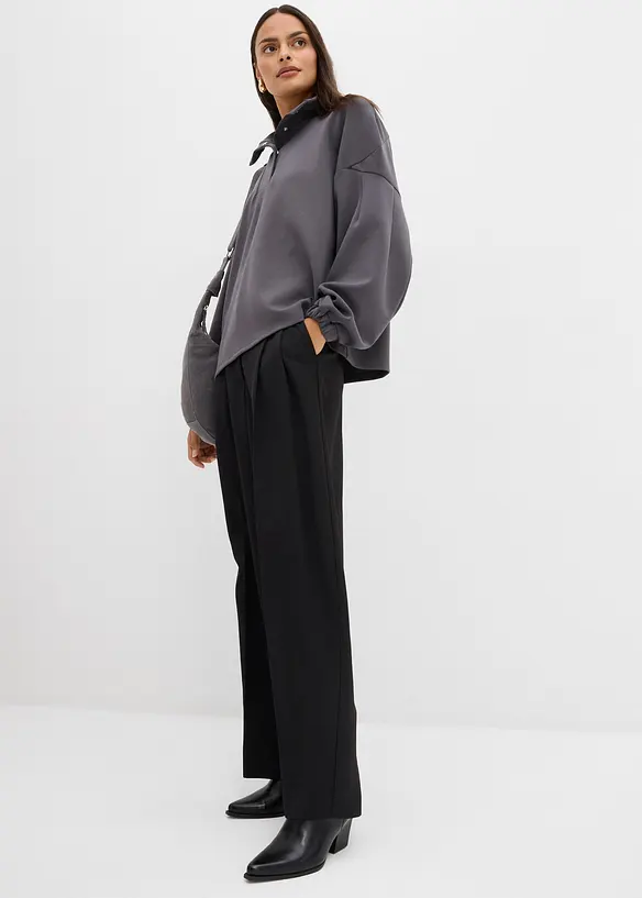 Oversizesweatshirt i stabil trikå, bonprix