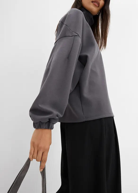 Oversizesweatshirt i stabil trikå, bonprix