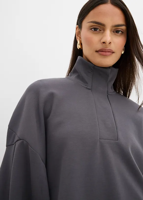 Oversizesweatshirt i stabil trikå, bonprix