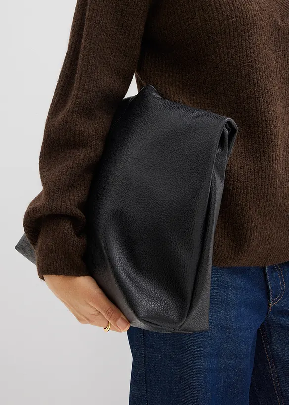 Stickad tröja med V-ringning, bonprix