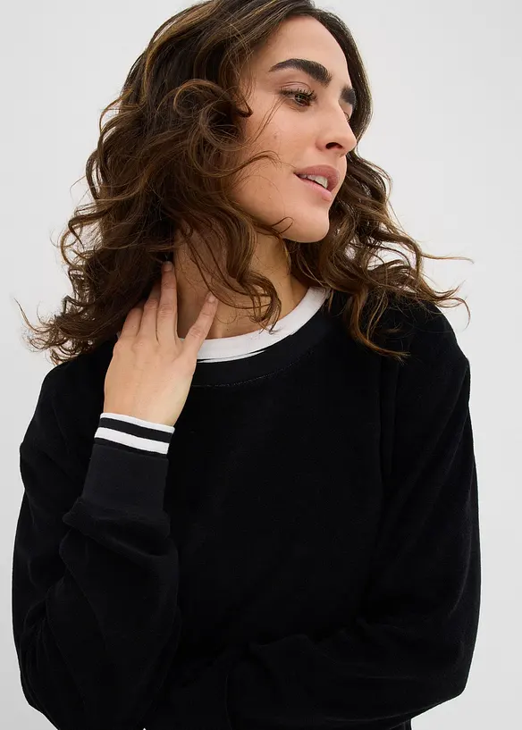 Sweatshirt av mjuk frotté, bonprix