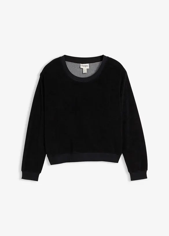 Sweatshirt av mjuk frotté, bonprix