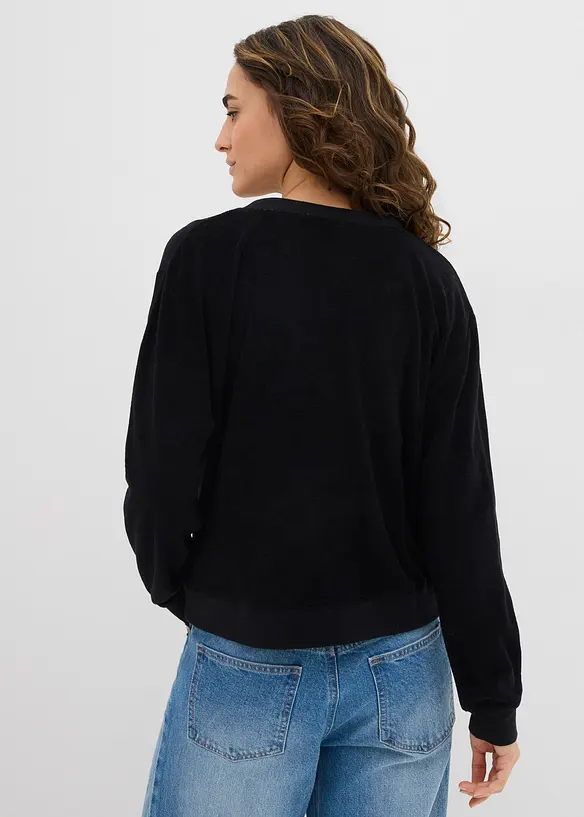 Sweatshirt av mjuk frotté, bonprix