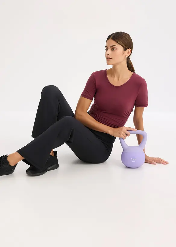 Värmande sportbyxa i mjukt material, raka ben, bonprix