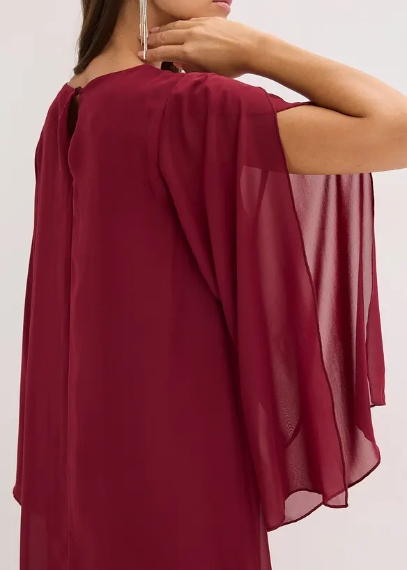 Chiffongklänning med strassapplikation, bonprix