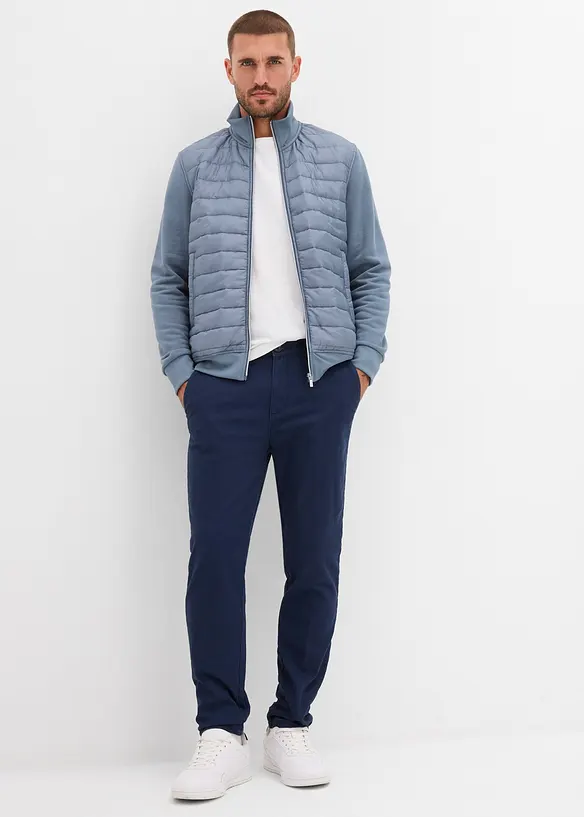 Sweatjacka i materialmix, bonprix