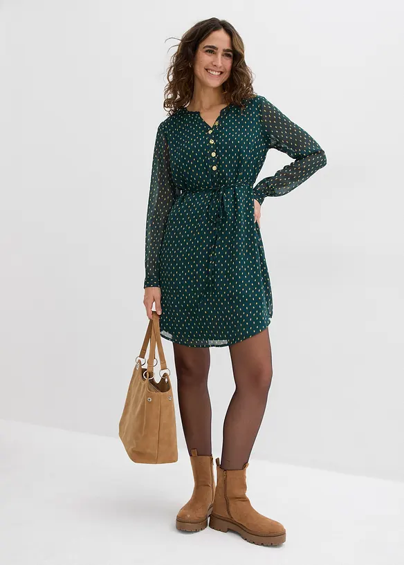 Festlig mamma-/amningsklänning i chiffong, bonprix