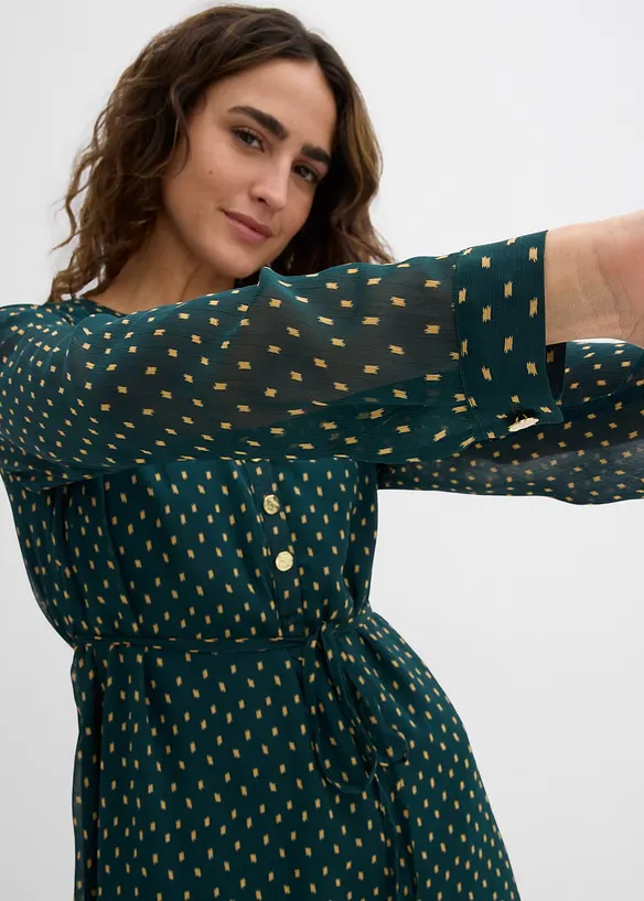 Festlig mamma-/amningsklänning i chiffong, bonprix