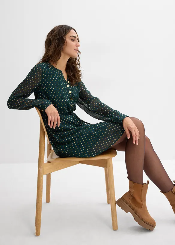 Festlig mamma-/amningsklänning i chiffong, bonprix