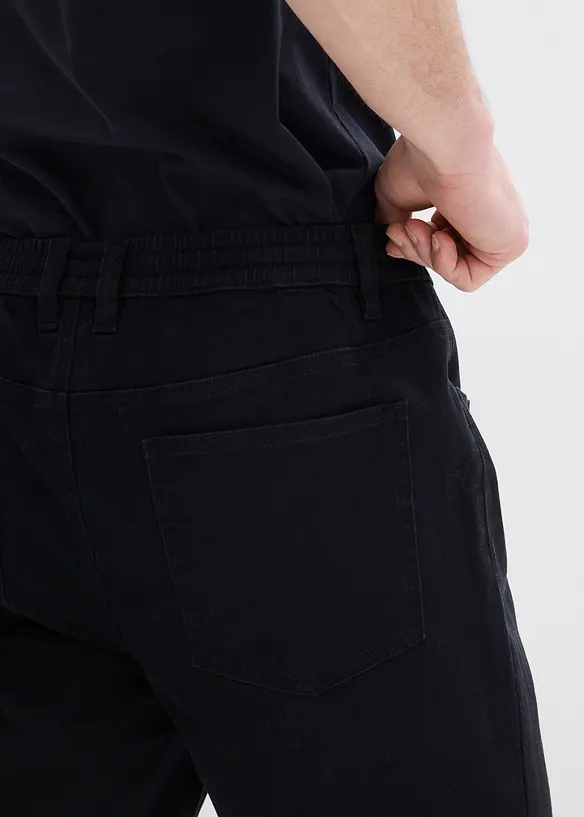 Stretchig dra på-byxa, normal passform, raka ben, bonprix