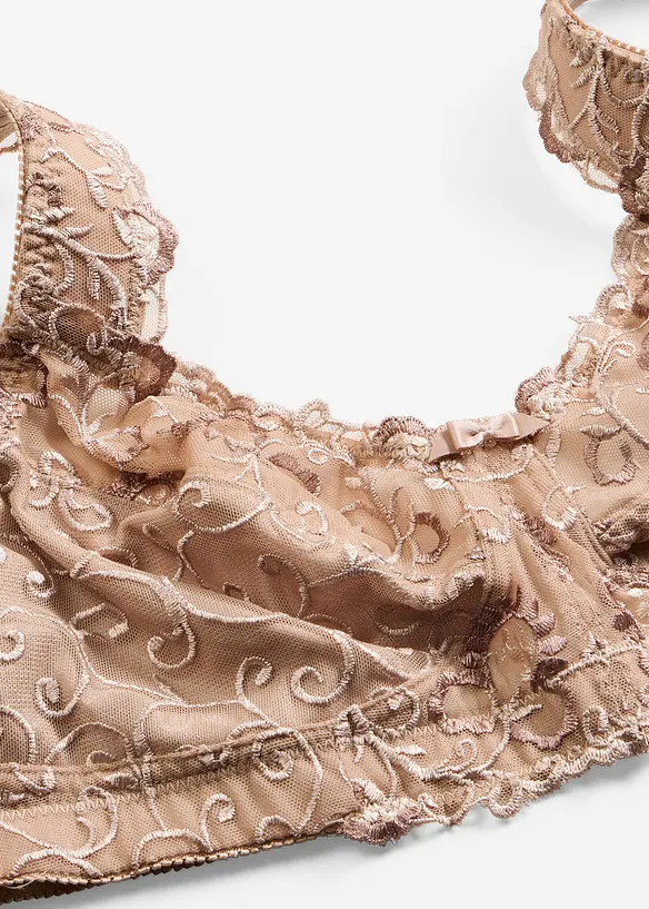 Avlastande BH utan bygel med vadderade axelband, bonprix