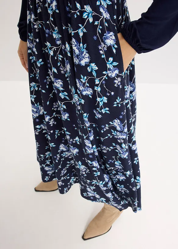 Jerseyklänning i viskosmix, bonprix