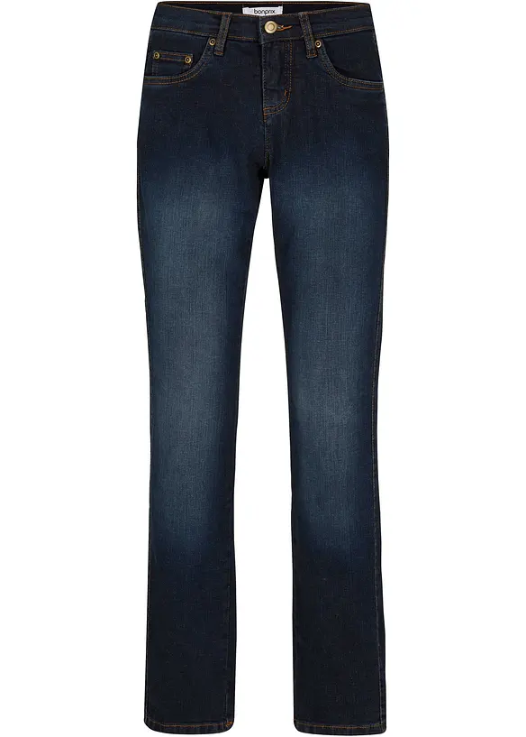 Slim Straight Jeans Mid Waist, Stretch, bonprix