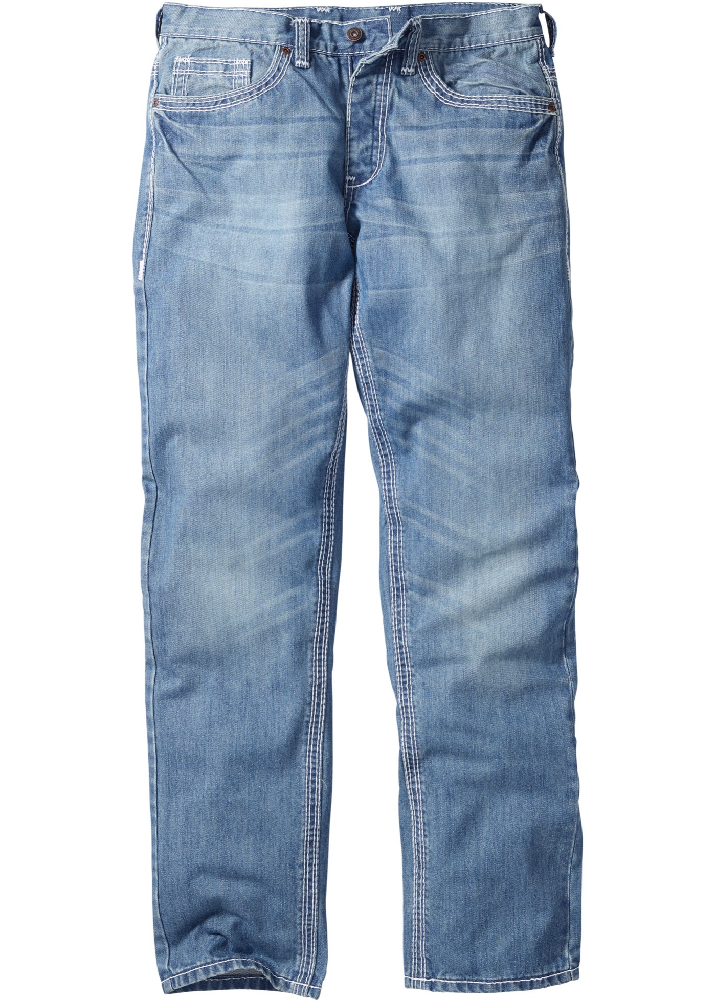 Jeans i rak normal passform, längd 34