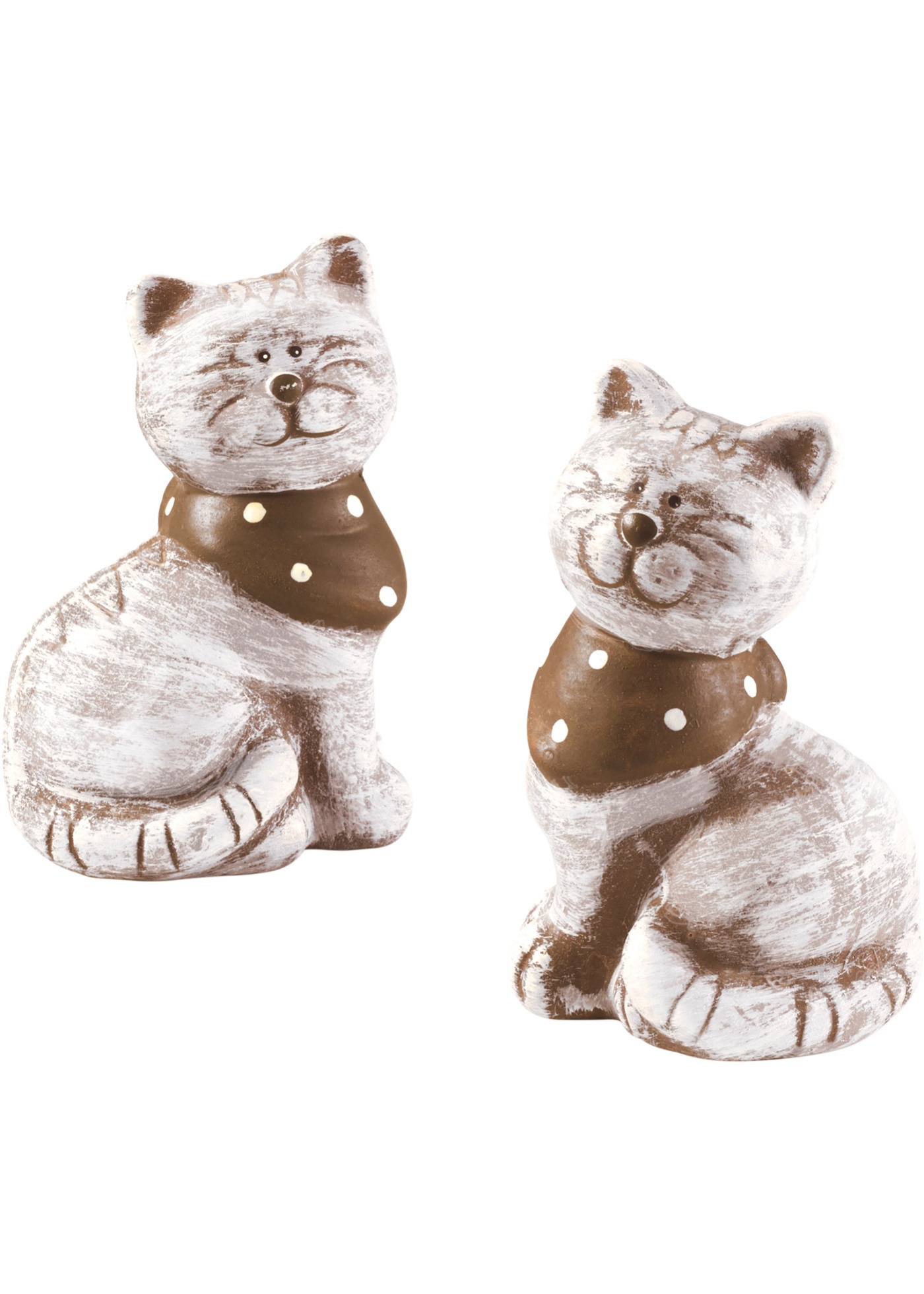 Dekorationsset Katter med halsduk (2-delat set)