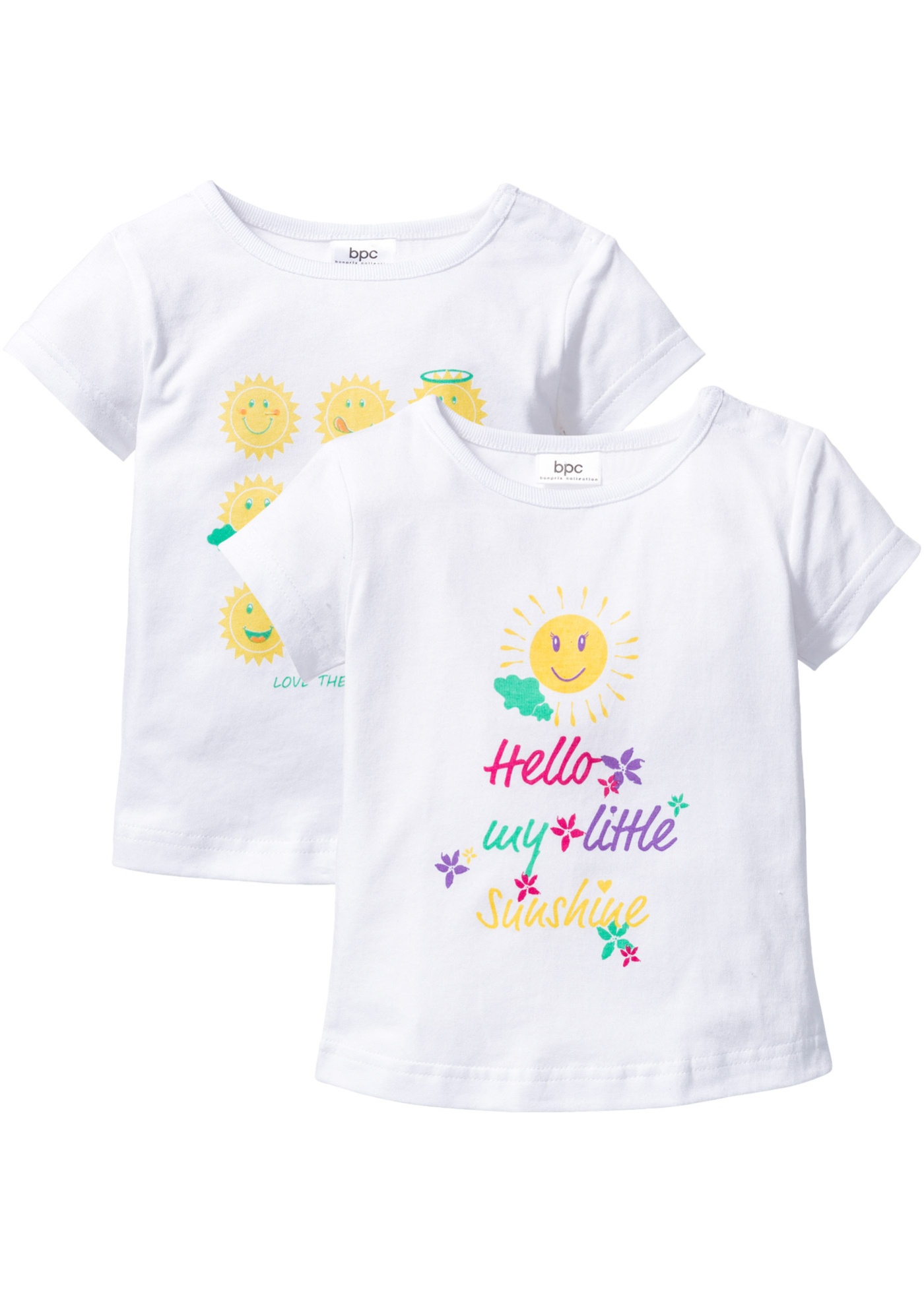 Baby-T-shirt (2-pack), ekologisk bomull, strl. 56/62-104/110