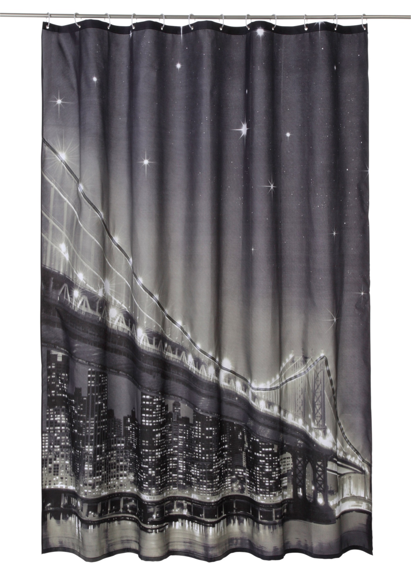 Duschdraperi med LED-belysning Brooklyn Bridge