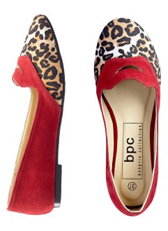 Slippers, bpc bonprix collection, röd/leopard