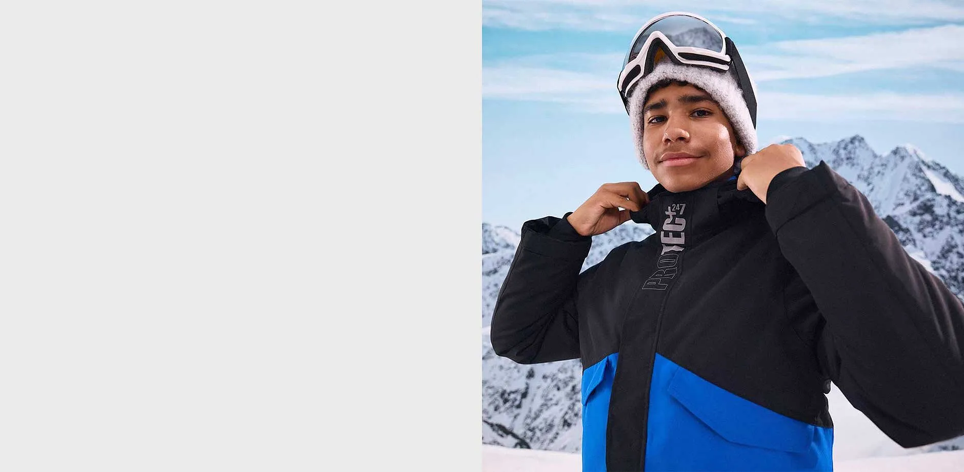 Pojke i vinterjacka.