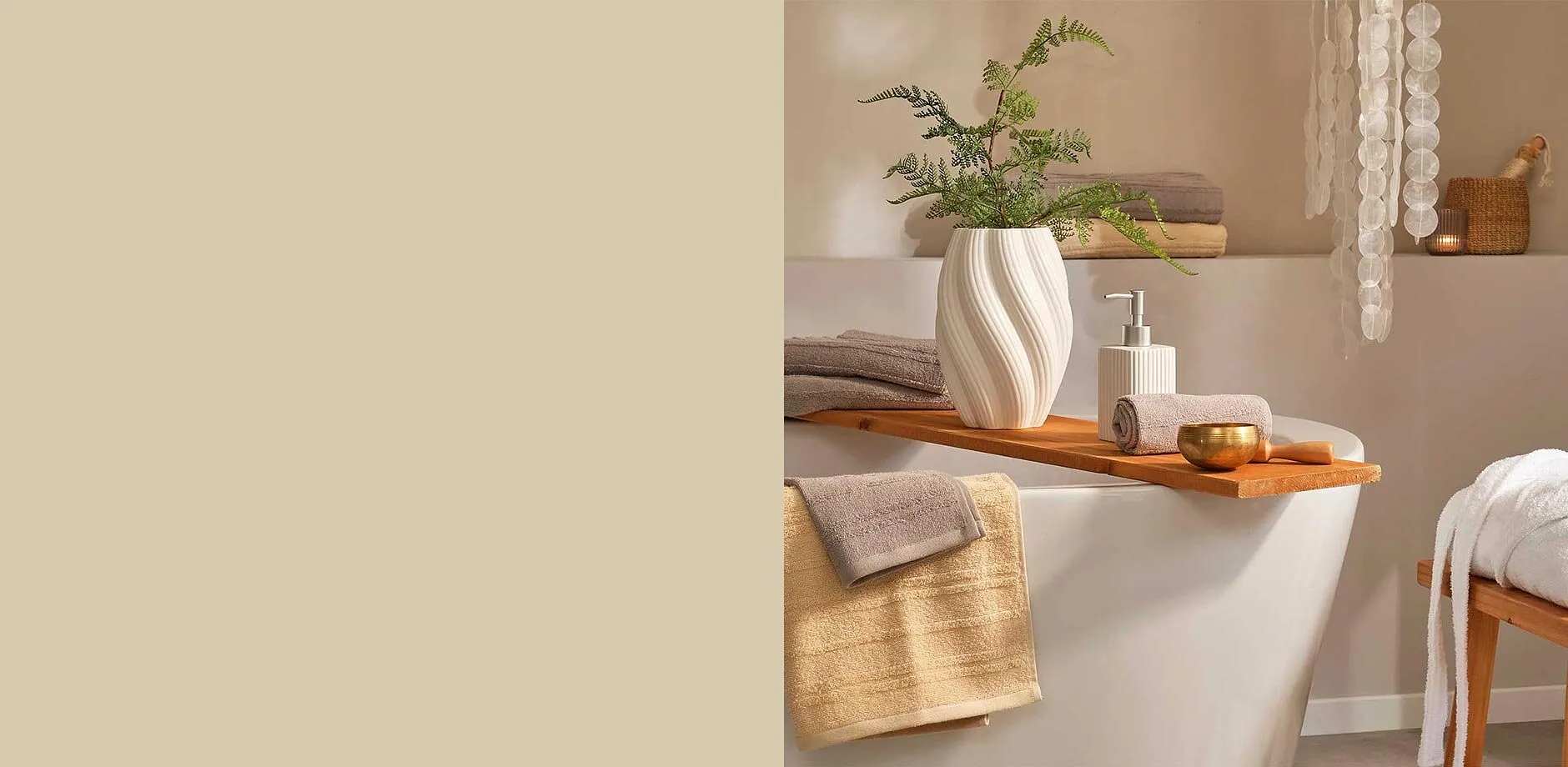 En wellnessoas i badrummet.