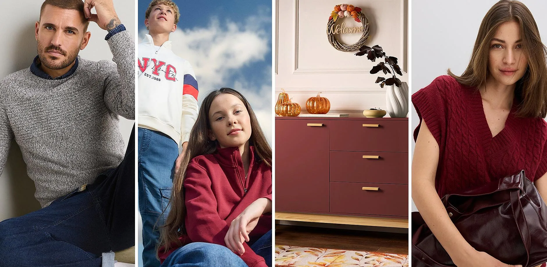 Aktuellt herrmode, barnmode, dekorationer till hemmet och modetrender.