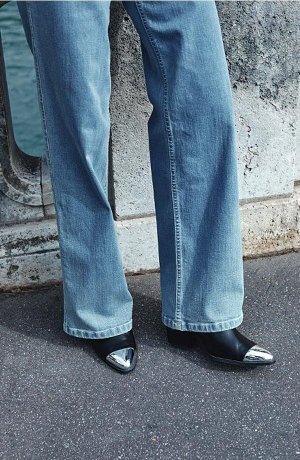 Dam - Vida jeans i ekologisk bomull - mellanblå denim