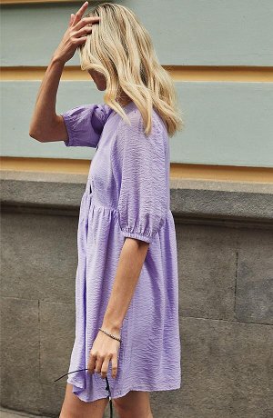 Dam - Vävd klänning med ryggringning - ljus violett