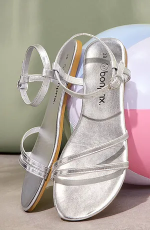 Dam - Sandal - silver, metallic