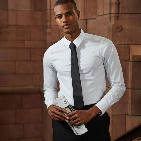 Herr  - Skjorta och slips (2 delar) - vit