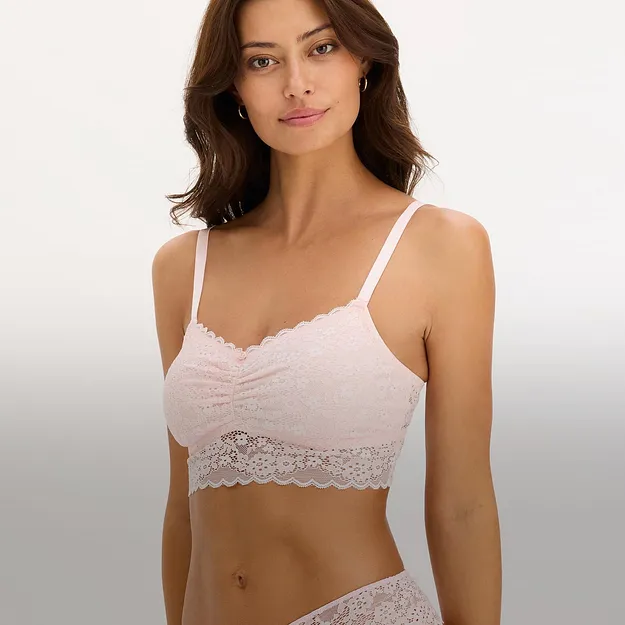 Svart bralette med tunna axelband.

