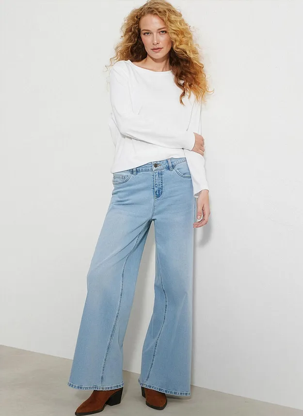 Dam - Kl&auml;der - Jeans - Wide leg jeans