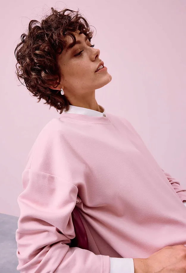Dam - Oversizesweatshirt i viskosmix - askrosa