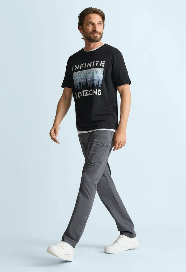 Herr  - T-shirt av ekologisk bomull - svart