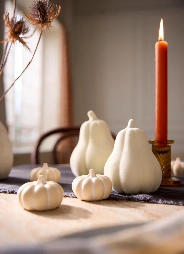 Hem - Prydnadsf&ouml;rem&aring;l minipumpor (6 delar) - creme
