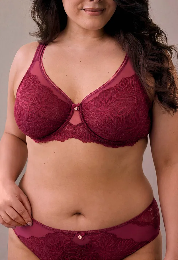 Dam - Minimizer-BH med vadderade axelband - magenta
