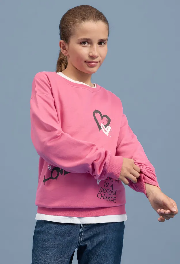 Heisenberg_FutureUse - Sweatshirt av ekologisk bomull - matt pink, m&ouml;nstrad