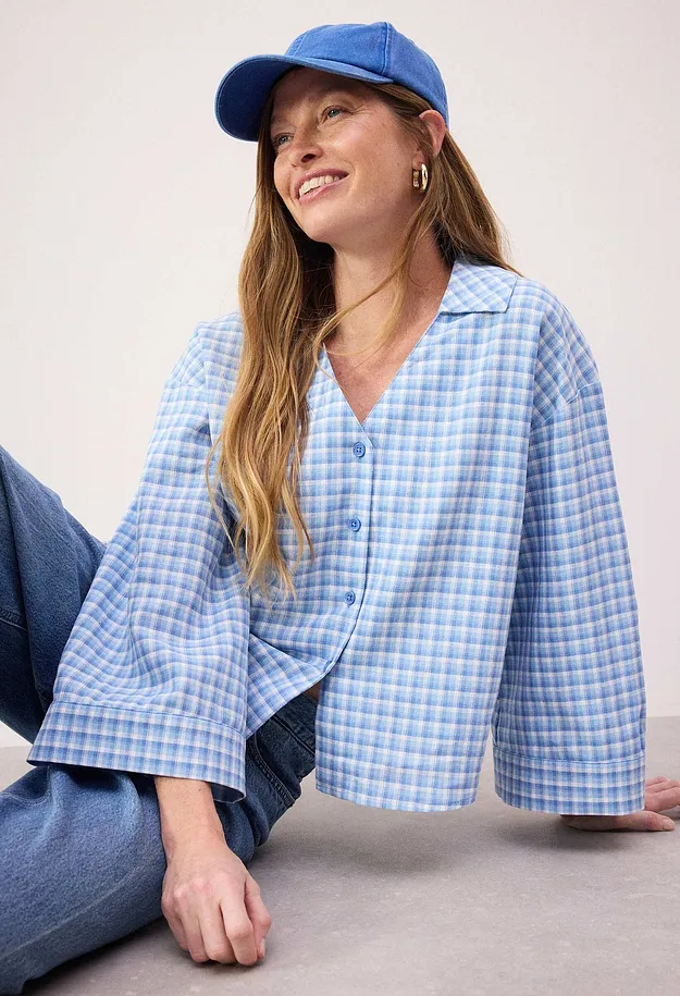 Dam - Keps i bomull - bl&aring;