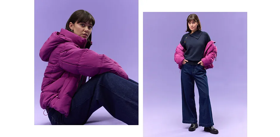 Dam - Kort täckjacka - violett