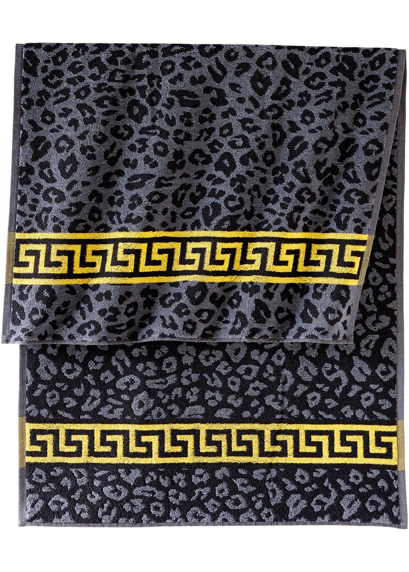 Handduk med leopardmönster