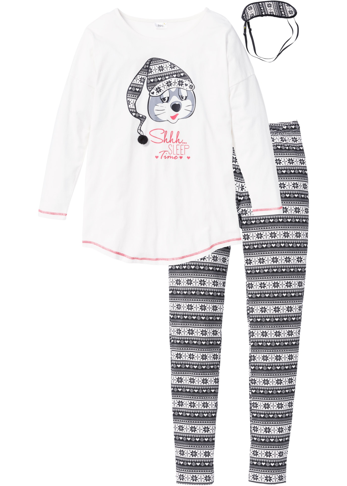 Pyjamas med sovmask, bpc bonprix collection